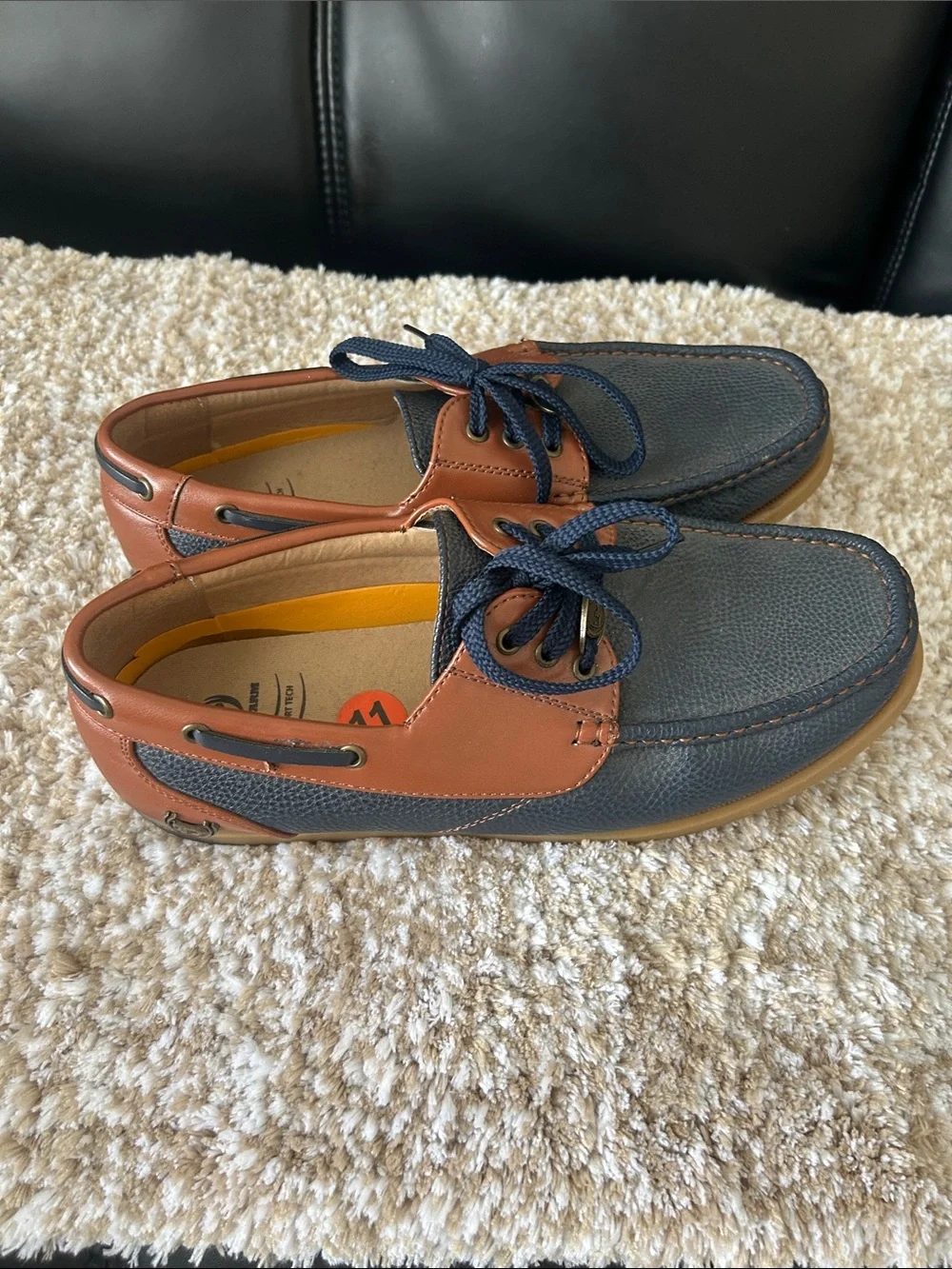 Phattfarm Two-Tone Brown & Navy Boat Shoes